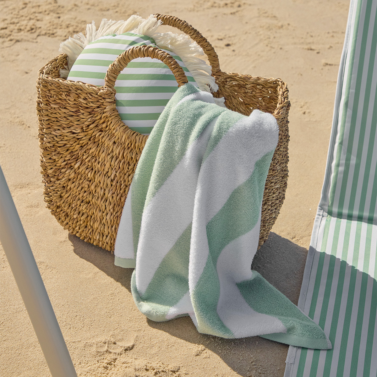 Byron Terry Stripe Beach Towel - Pillow Talk