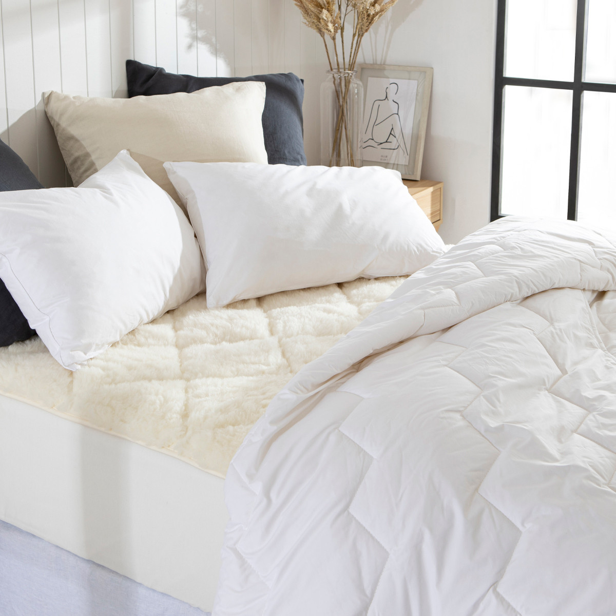 Easy Wash Reversible Australian Wool Underblanket [WOOBEWUBT14] - Pillow  Talk