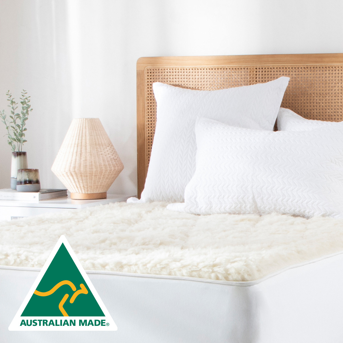 Easy Wash Reversible Australian Wool Underblanket [WOOBEWUBT14] - Pillow  Talk