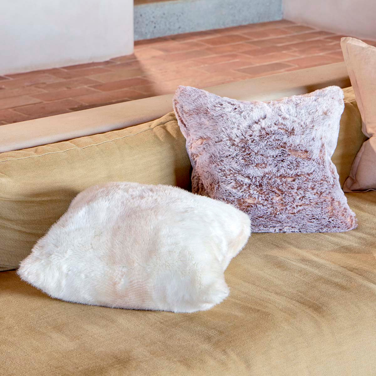 Pelage Faux Fur Square Cushion - Pillow Talk
