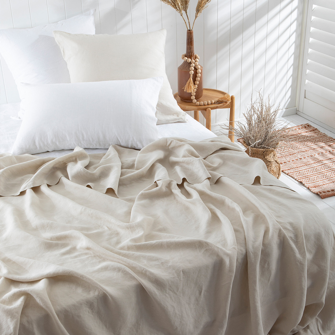 Washed Linen Flat Sheet [MUSBLINEN20_FLA] - Pillow Talk