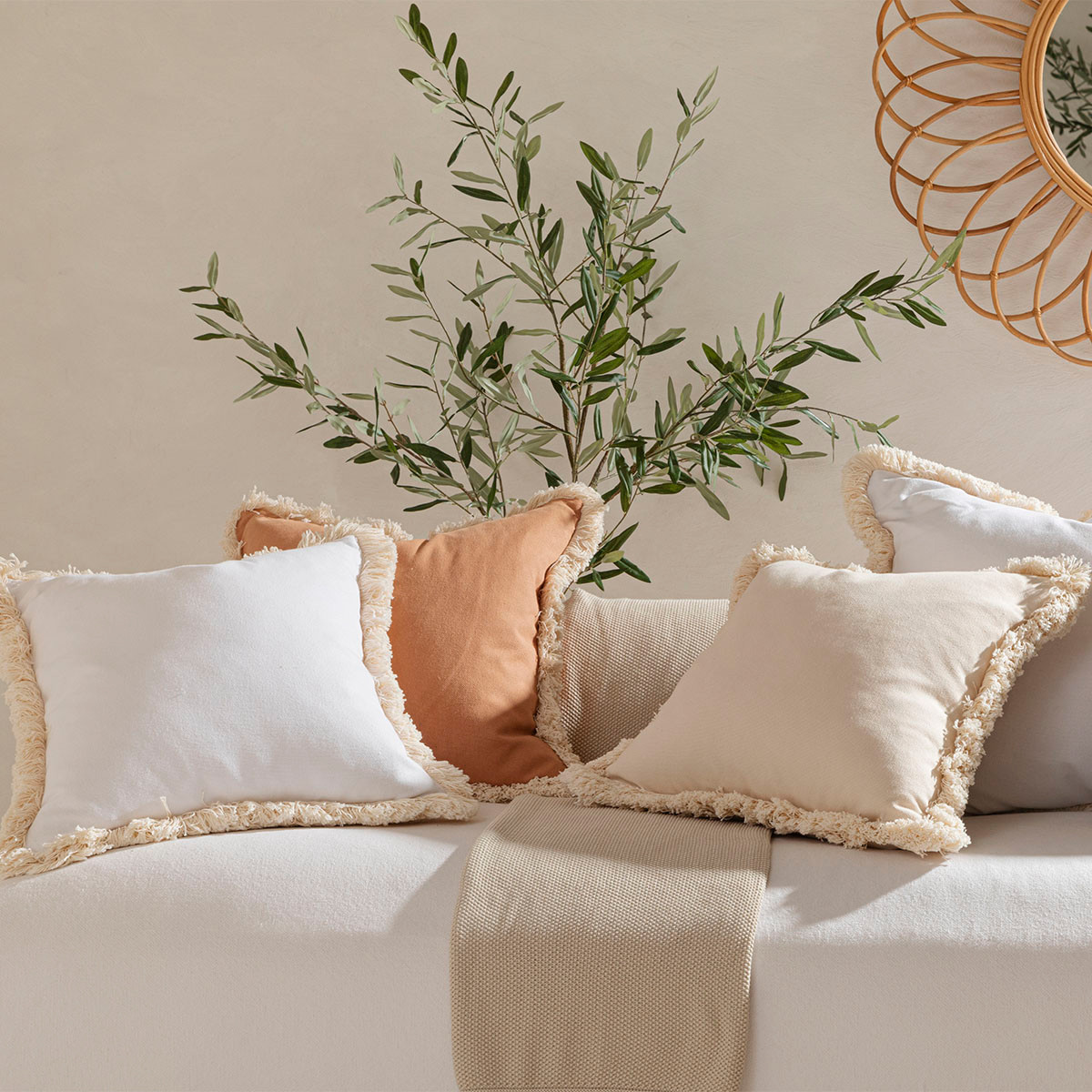 Chester Fringe Feather Cushion Pillow Talk