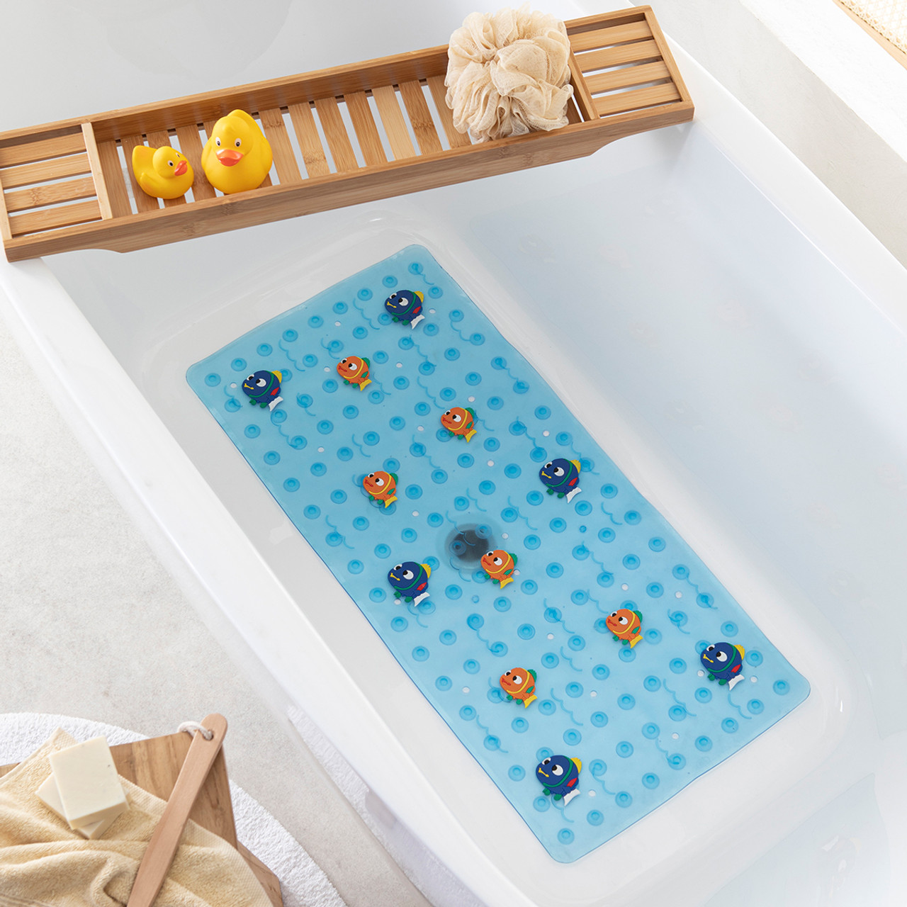 Non-slip Children's Bath Mat, Baby Bath Mat, Bathtub Kids Bath Mat, Children's  Rug With Suction Cups For Bathroom Tub, Dinosaur Pattern