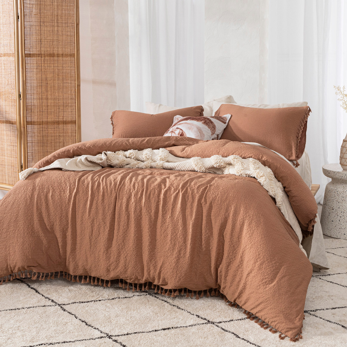 Talia Cinnamon Quilt Cover Set 
