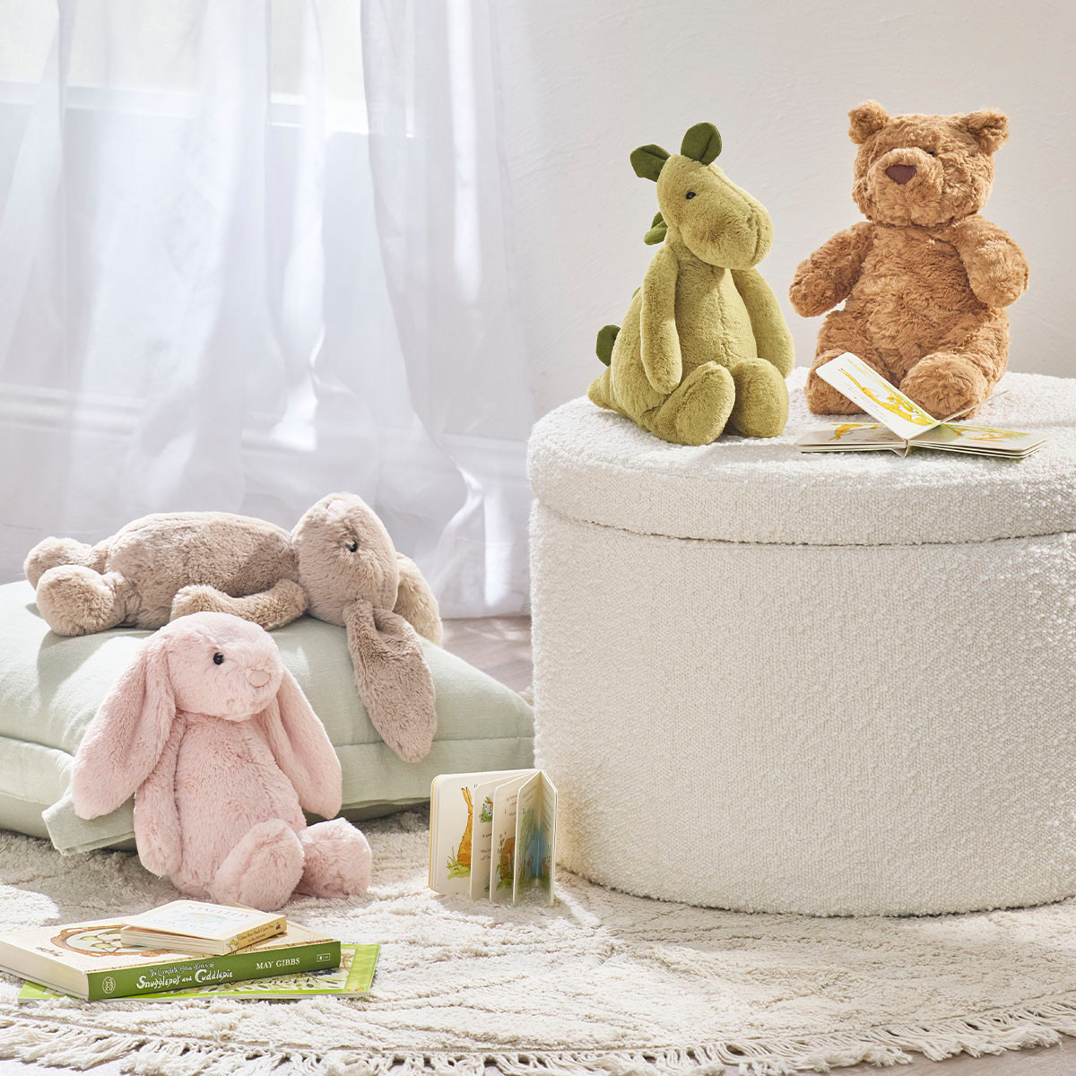 Jellycat Bashful Blush Medium Bunny - Pillow Talk