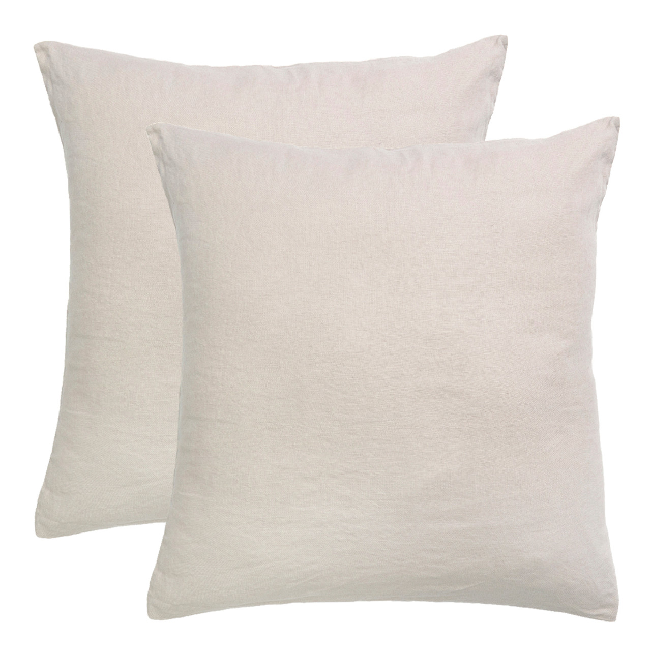 Washed Linen Stone European Pillowcase Pair [MUSBLINEN20E_EUR] - Pillow ...