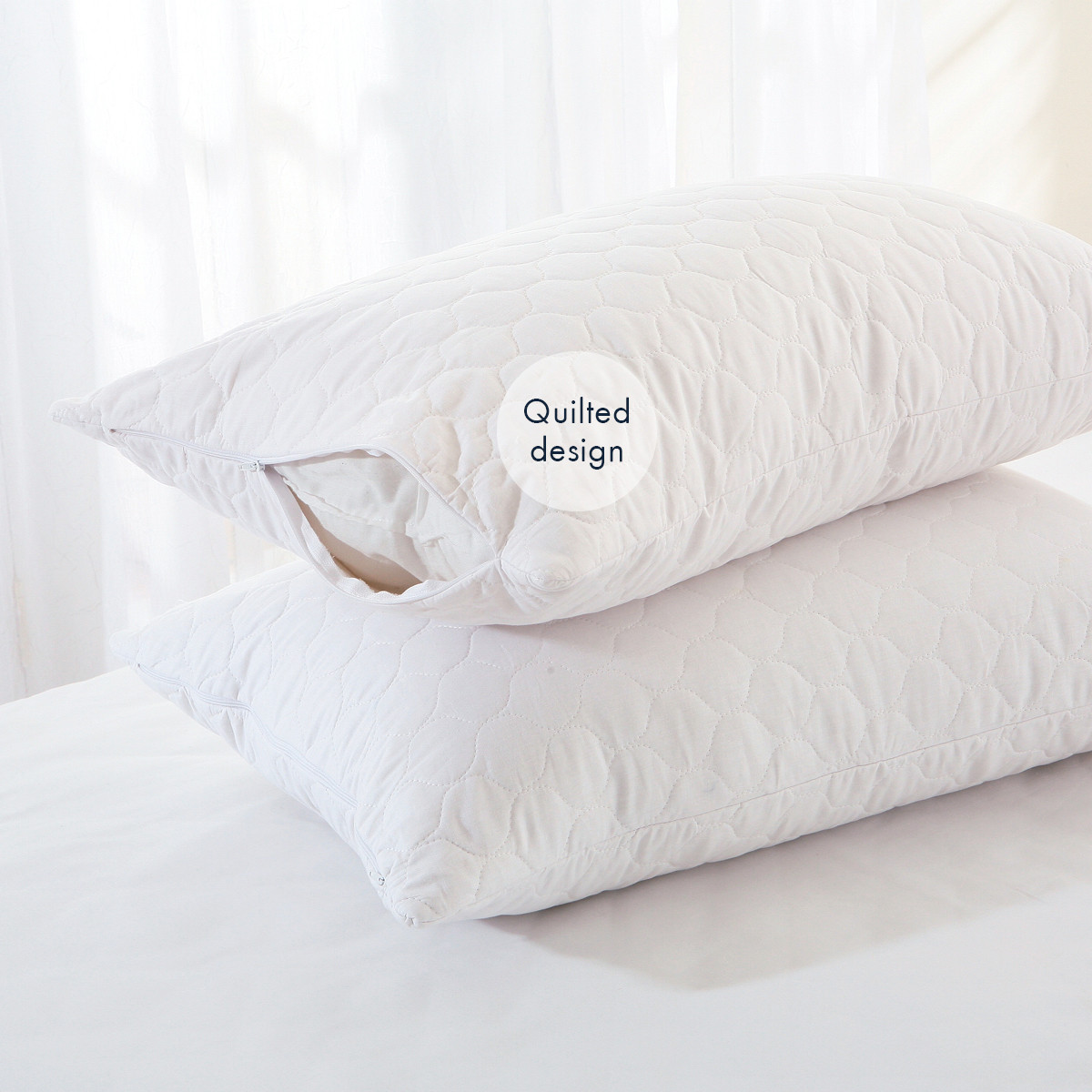 Natural Cotton Queen Pillow Protector [CSTBCOTTO10B] Pillow Talk