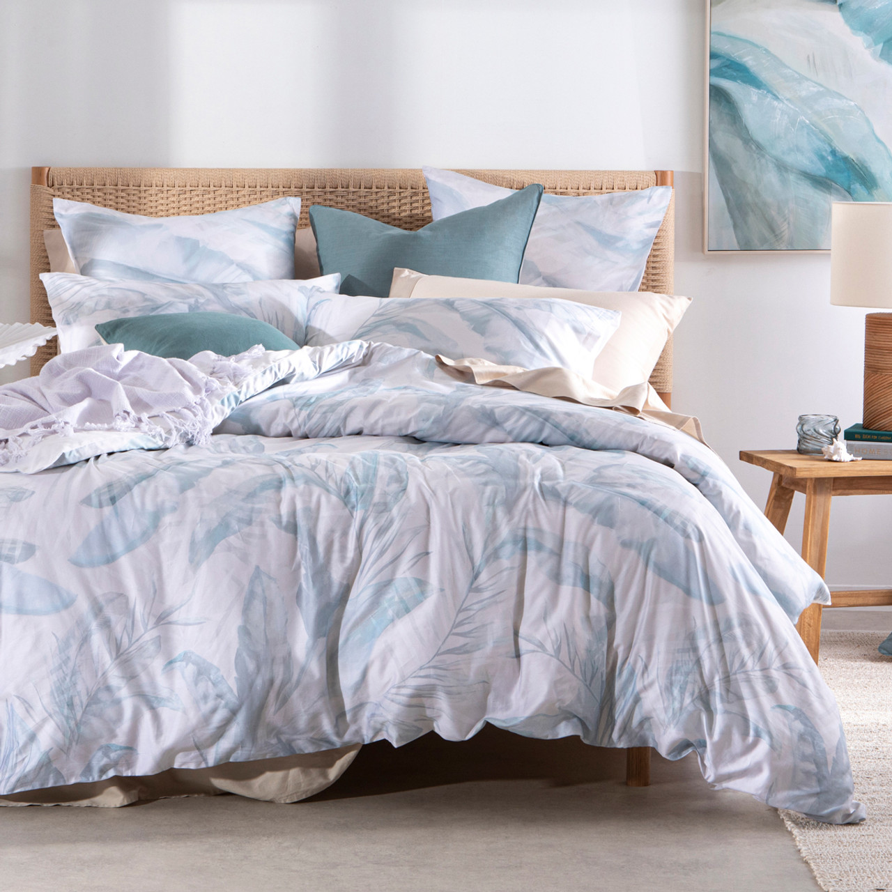 pottery barn mackenna duvet blue