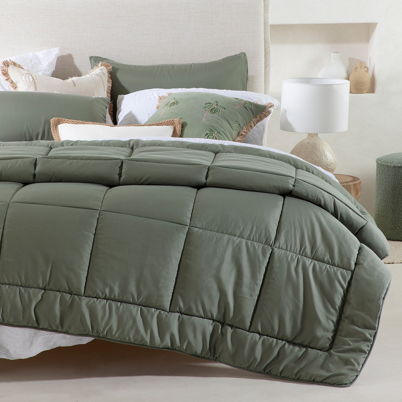 Snoozi Cube Green Microfibre Comforter Set - Pillow Talk