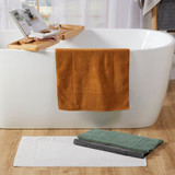 Montreal Towelling Bath Mat in Charcoal, Green, Grey, Rust by The Cotton Company | Pillow Talk