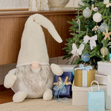 George the Christmas Gnome Large Plush Decoration in White by Christmas by Pillow Talk | Large - Pillow Talk