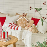 Gingerbread Sherpa Christmas Cushion [HABLGINGC23]