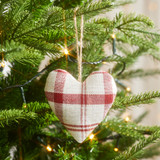 Christmas Heart Red Check Hanging Decoration [HABBCHECKH23A]