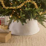 Grace White Christmas Tree Skirt in White by Christmas by Pillow Talk | Pillow Talk