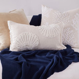 Shell Embroidered Oblong Cushion [MUSLSHEEC23]