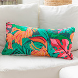 Bonita Oblong Outdoor Cushion in GreenMulti by Sundays by Pillow Talk | 1 x Oblong Cushion 30cm x 60cm - Pillow Talk