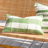 Havana Green Check Outdoor Cushion [SUNLHAVCC23B]