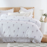 Paloma Palm Charcoal Quilt Cover Set [ESSBPALOQC23A]