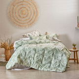 Aniston Comforter Set in Sage by Essentials | Double Bed, Queen Bed, Single Bed, Super King Bed - Pillow Talk