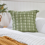 Kiana Floral Gingham European Pillowcase in Green by Habitat | European Pillowcase - Pillow Talk