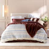 Juniper Stripe Blue Quilt Cover Set [ESSBJUNIQC24A]