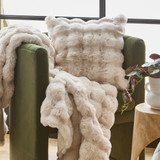 Prague Faux Fur Square Cushion [MUSSPRAGUC24]