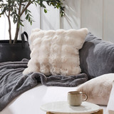 Prague Faux Fur Square Cushion [MUSSPRAGUC24]