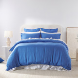 Washed Linen Look Blue Quilt Cover Set [ESSBWLL19AH]