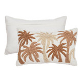 Palm Grove Embroidered Chenille Cushion [MUSSPGECC24]