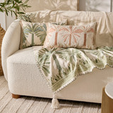 Siwa Palm Extra Large Throw in Green by MUSE | 1 x X-Large Throw 140cm x 200cm - Pillow Talk