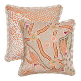 Native Country Square Cushion by Domica Hill [DOMSNATIVE24_SQ]