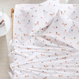 French Dogs Printed Flannelette Sheet Set [HABBPRFLSS24H]