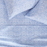 St Barts Blue Printed Flannelette Sheet Set [HABBPRFLSS24C]