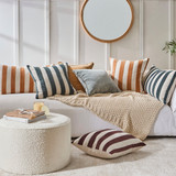 Ariana Velvet Stripe Square Cushion [MUSSARIAN24_SQ]