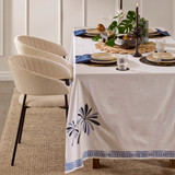 Siwa Palm Embroidered Table Linen Range [MUSLSIWTCW24A]