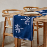 Siwa Palm Embroidered Table Runner [MUSLSIWTRW24]