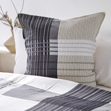 Carter Check European Pillowcase in Grey by Habitat | European Pillowcase - Pillow Talk