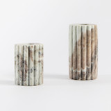 Ribbed Marble Candle Holder [MUSHRIBCHW24]