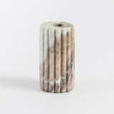 Ribbed Marble Candle Holder [MUSHRIBCHW24]