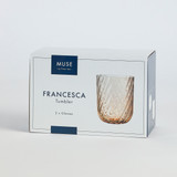 Francesca Glass Tumblers Set of 2 [MUSLFRATUS24]