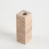 Tarra Travertine Candle Holder [MUSHTARCHS24]