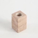 Tarra Travertine Candle Holder [MUSHTARCHS24]