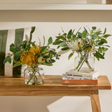 Artificial Sugarbush Bouquet in Vase in GreenCream, GreenYellow by MUSE | Pillow Talk