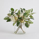 Artificial Sugarbush Bouquet in Vase [MUSHSUGBVS24]