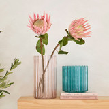 Lola Dusty Pink Glass Vase in DustyPink by Habitat | Large - Pillow Talk