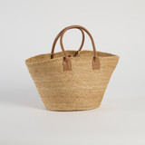Mykonos Jute Beach Bag with Leather Straps [SUNLMYKON24]