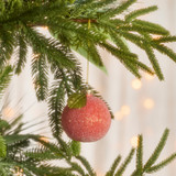 Frosted Glass Orange Christmas Hanging Decoration [HABCFROFR24B]