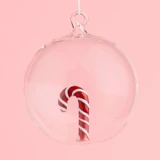 Candy Cane Glass Christmas Bauble [HABCCANDY24]