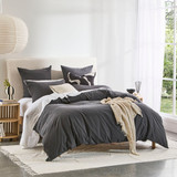 Australian Cotton Charcoal Quilt Cover Set [HABBWAUSCQ24A]