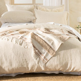 Sun Textured Throw in Blue, Natural by MUSE | 1 x Throw 127cm x 152cm - Pillow Talk